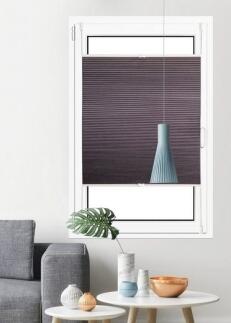 Wabenplissee Blake Thermo-Rollo blackout ohne Bohren | grau - Breite 60 - 120 cm