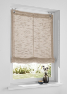 Raffrollo / Ösenrollo Celtic ohne Bohren | taupe - Breite 45 - 120 cm