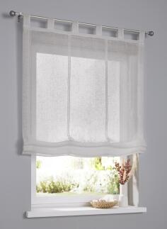 Raffrollo / Schlaufenrollo Brondby für die Gardinenstange | taupe - Breite 45 - 120 cm