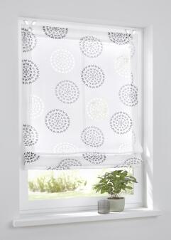 Raffrollo nach Maß Bella anthrazit | Ösenrollo ohne Bohren