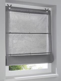 Raffrollo nach Maß Kessy Bessy grau mit Ösen