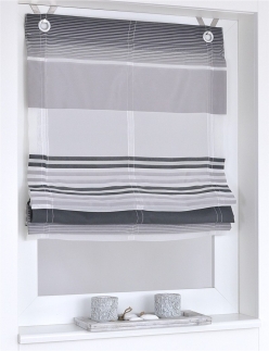 Jamaica grau Raffrollo Ösenrollo