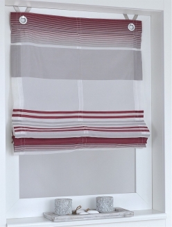 Raffrollo / Ösenrollo Jamaica ohne Bohren | beere - Breite 45 - 120 cm