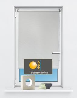 Seitenzugrollo verdunkelnd Luna ohne Bohren | weiss - Breite 60 - 140 cm