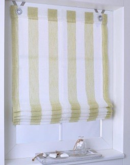 Raffrollo / Ösenrollo Bornholm ohne Bohren | grün - Breite 45 - 100 cm