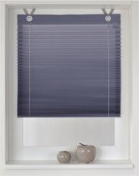 Plissee / Ösenrollo Olbia Lichtschutz ohne Bohren | grau - Breite 40 - 100 cm