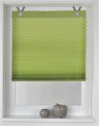 Plissee / Ösenrollo Olbia Lichtschutz ohne Bohren | grün - Breite 40 - 100 cm