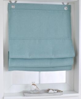 Raffrollo / Ösenrollo verdunkelnd Dimout ohne Bohren | türkis - Breite 45 - 120 cm