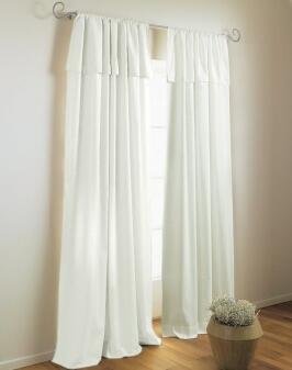 Blickdichter Vorhang Lene aus Baumwolle | weiss - Höhe 145 cm - 245 cm