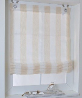 Raffrollo / Ösenrollo Bornholm ohne Bohren | creme - Breite 45 - 100 cm