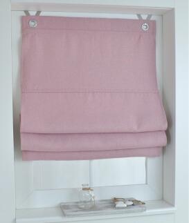 Raffrollo / Ösenrollo verdunkelnd Dimout ohne Bohren | rosa - Breite 45 - 120 cm