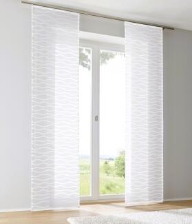 Ausbrenner Schiebegardine Schiebevorhang Raumteiler Enya Welle weiß (1 Stück)