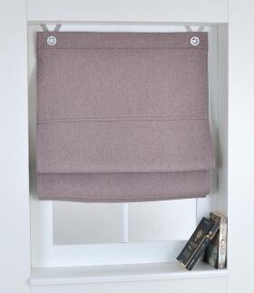 Verdunkelndes Raffrollo / Ösenrollo Dimout braun nach Maß - blickdicht und isolierend