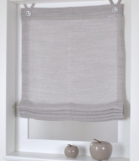 Raffrollo / Ösenrollo Skagen ohne Bohren | grau - Breite 45 - 100 cm