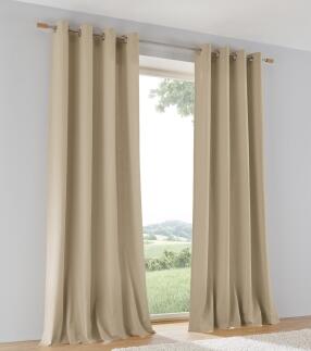 Baumwollvorhang Duck natur mit Ösen - natürlich und dezent (1 Stück)