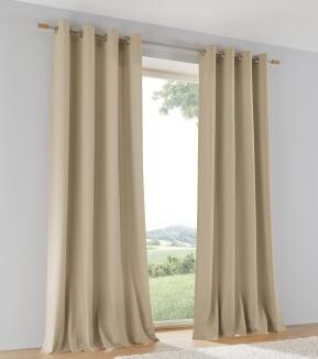 Baumwollvorhang Duck natur mit Ösen - natürlich und dezent (1 Stück)