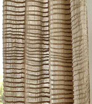 Musselin Vorhang Crinkle – halbtransparente Gardine Natur (1 Stück)