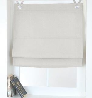 Raffrollo / Ösenrollo verdunkelnd Dimout ohne Bohren | weiss grau - Breite 45 - 120 cm