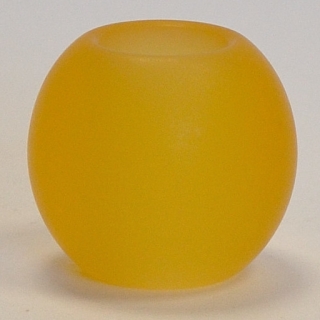 Zierkugel Schlaufenkugel Glas Acryl gelb