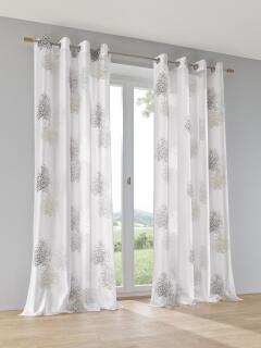 Vorhang Bellinda taupe weiss halbtransparent