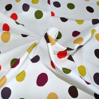 Kinderstoff Dots bunt Baumwolle bedruckt Meterware 150 cm breit