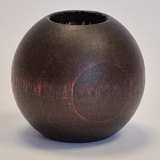 Schlaufenkugeln /Zierkugeln aus Holz - braun lasiert - für Raffrollos und Gardinen mit Schlaufen