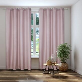 Vorhang Verdunkelung Ösenschal Thermo Dimout | rose - Höhe 145 cm - 245 cm (1 Stück)