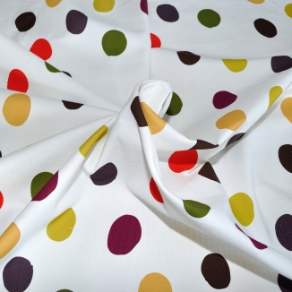 Kinderstoff Dots bunt Baumwolle bedruckt Meterware 150 cm breit
