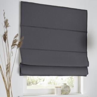 Raffrollo nach Maß Faltrollo Dimout mit Kettenzug - Farbe anthrazit