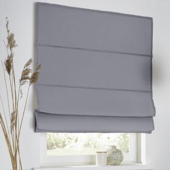 Raffrollo nach Maß Faltrollo Dimout mit Kettenzug - Farbe grau