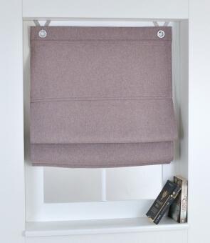Raffrollo / Ösenrollo verdunkelnd Dimout ohne Bohren | braun - Breite 45 - 120 cm - Dimout braun