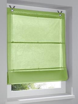 Raffrollo / Ösenrollo Kessy Bessy ohne Bohren | grün - Breite 45 - 100 cm -