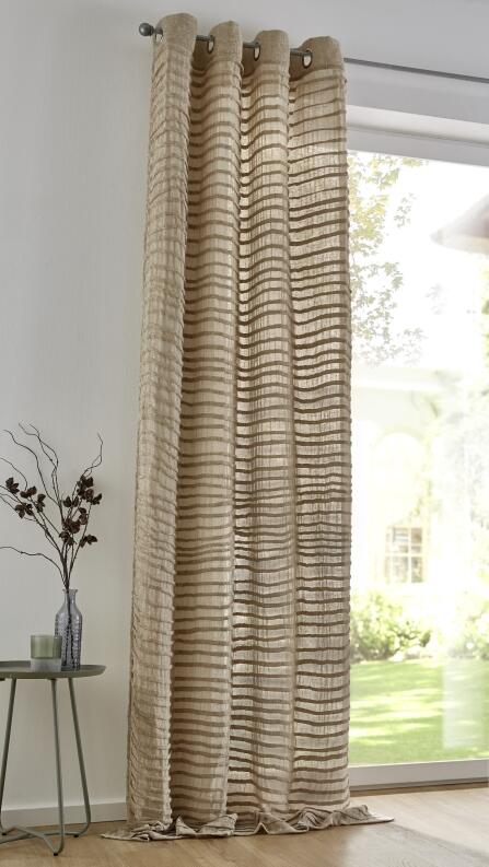 Vorhang Crinkle Musselin natur