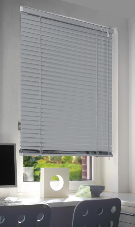 Alu Jalousie Sichtschutz Lamellen silber