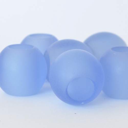 Set Schlaufenkugel Zierkugel Acrylglas blau gebohrt