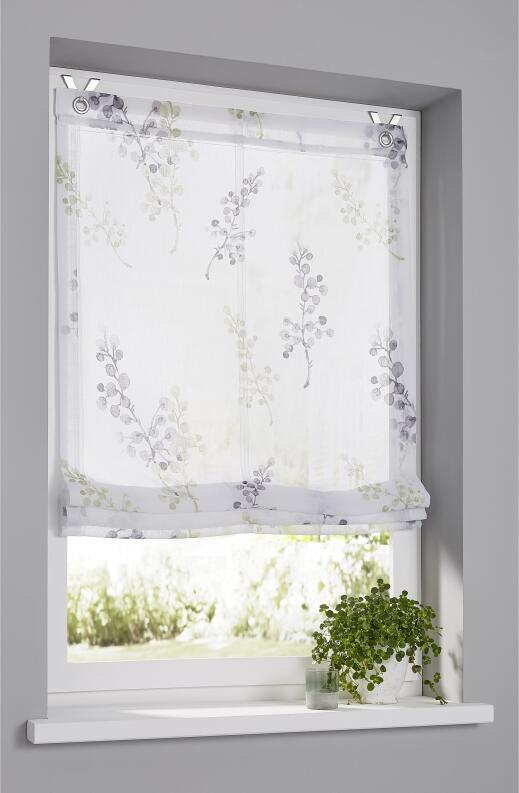 Raffrollo nach Maß Danny weiß grün