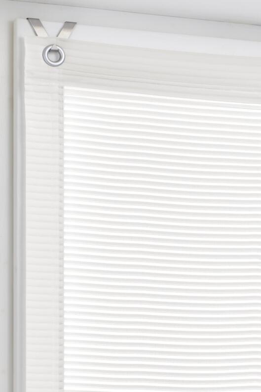 Areggo offwhite Raffrollo nach Maß - Montage ohne Bohren mit Fensterhaken - Raffrollo Areggo