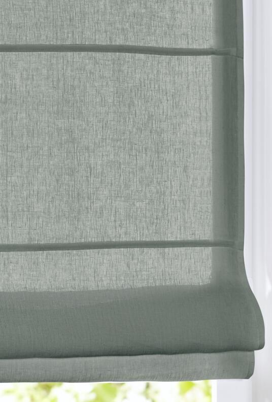 Blickdichtes Leinenrollo Metis zederngrün