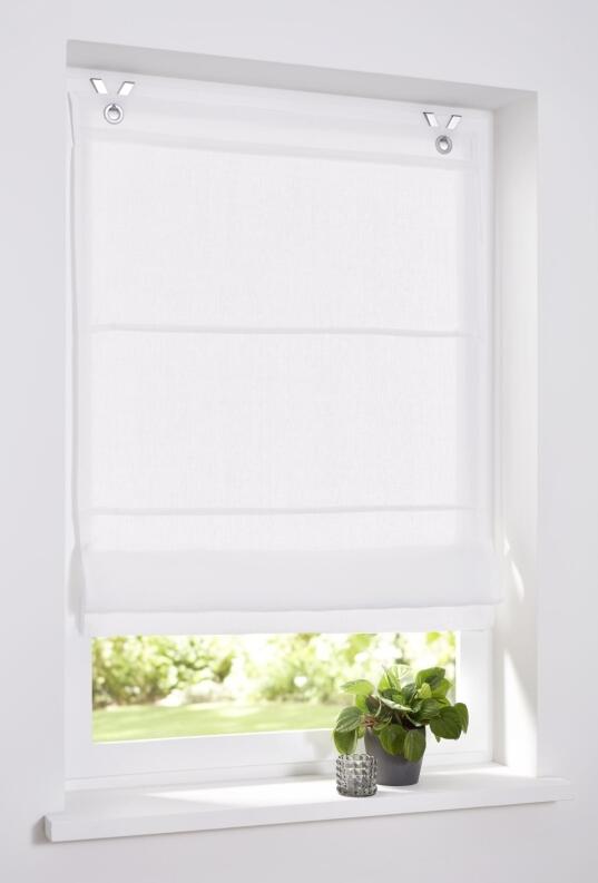 Raffrollo Leinen Metis creme