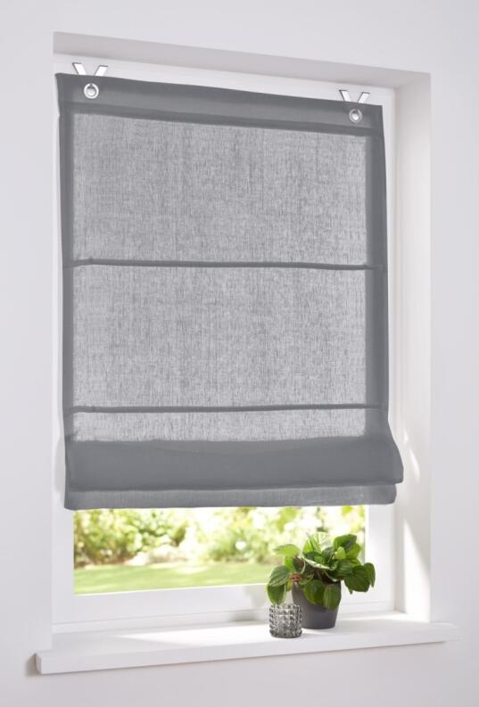 Raffrollo Maßanfertigung Metis grau