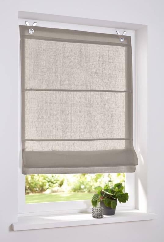 Ösenrollo Metis linen natur