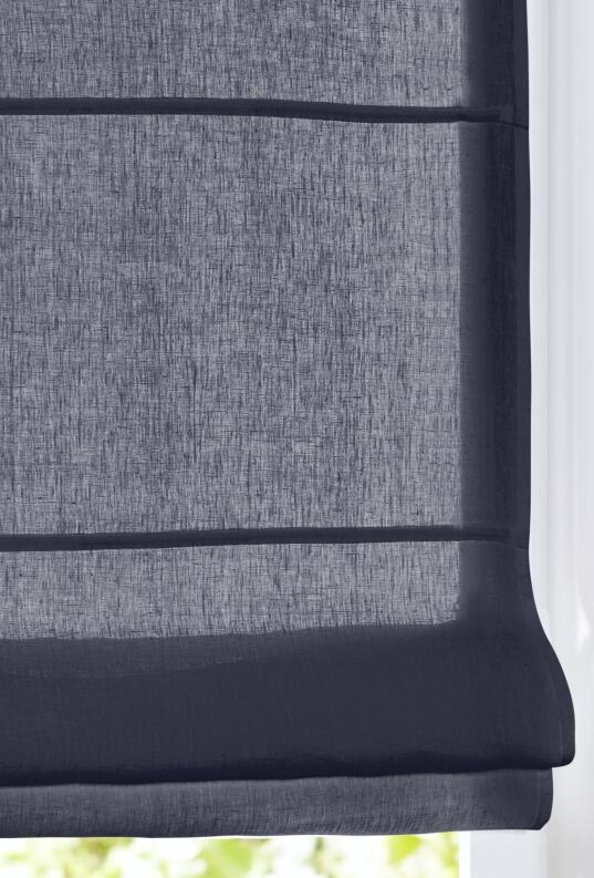 Leinenrollo Metis mit Querstäben für schönen Fall