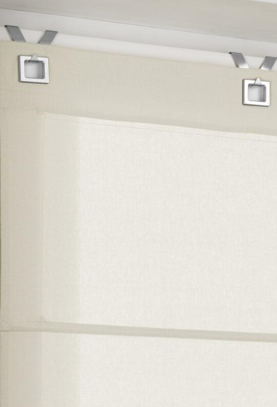 Duck offwhite Raffrollo rechteckige Design Ösen