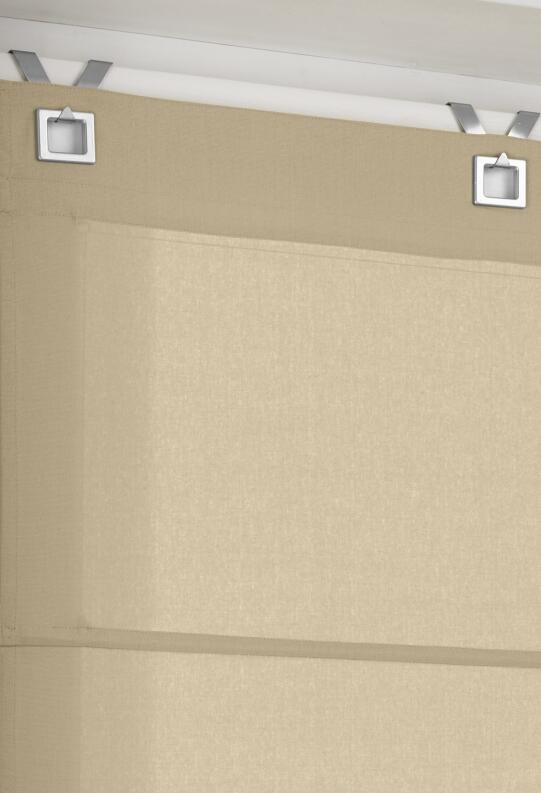 Raffrollo Duck mit neuer Ösenvariante rechteckig