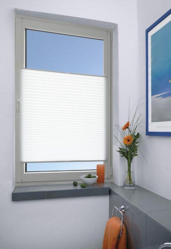 Plissee Brisa weiß Badezimmer