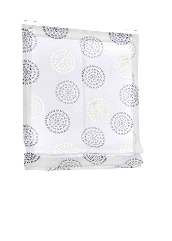 Halbtransparentes Ösenrollo Bella anthrazit