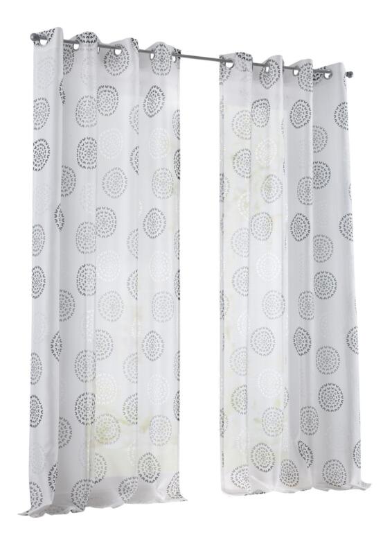 Vorhang Bella mit Ösen bedruckt Motiv Kreis