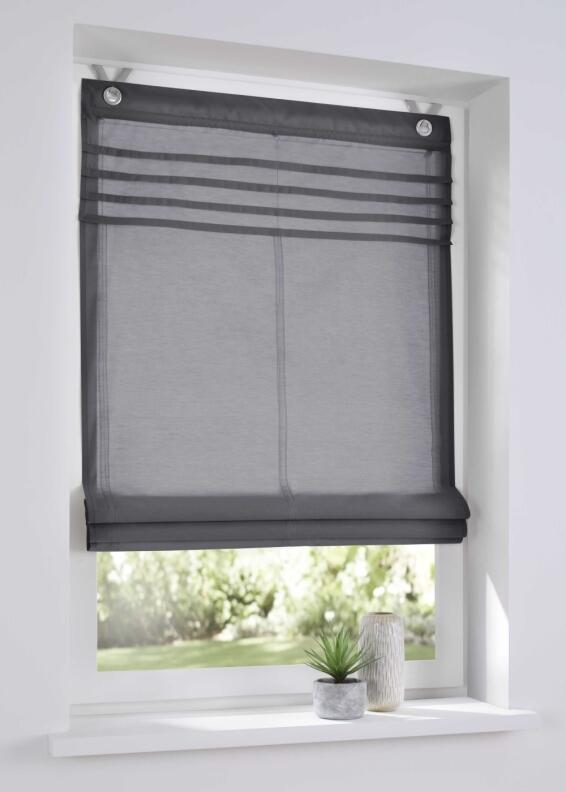 Raffrollo_Ösenrollo_Kessy_Biese_grau