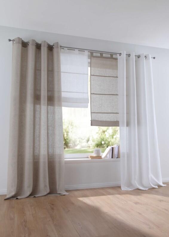 Fensterdekoration Leinen tenda a pacchetto lino