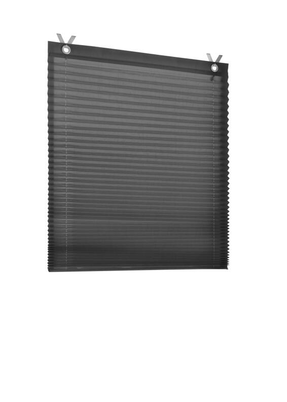 Ösenrollo Plissee Olbia grau